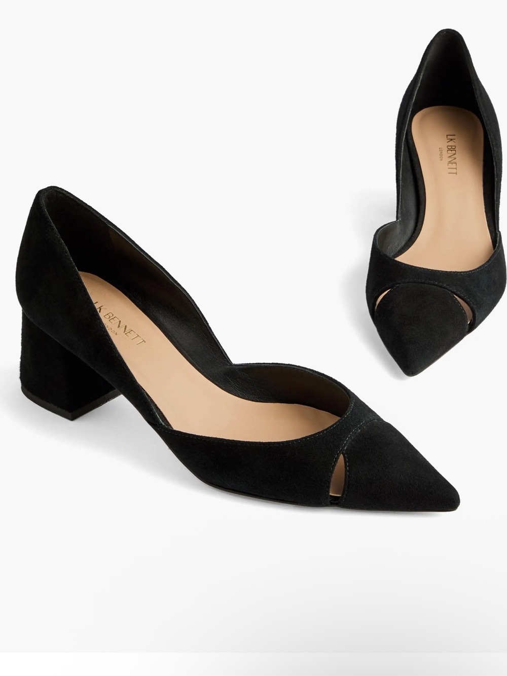 🌸LK BENNETT🌸 Cecile Pointed Toe Pump In Black Size: 37
